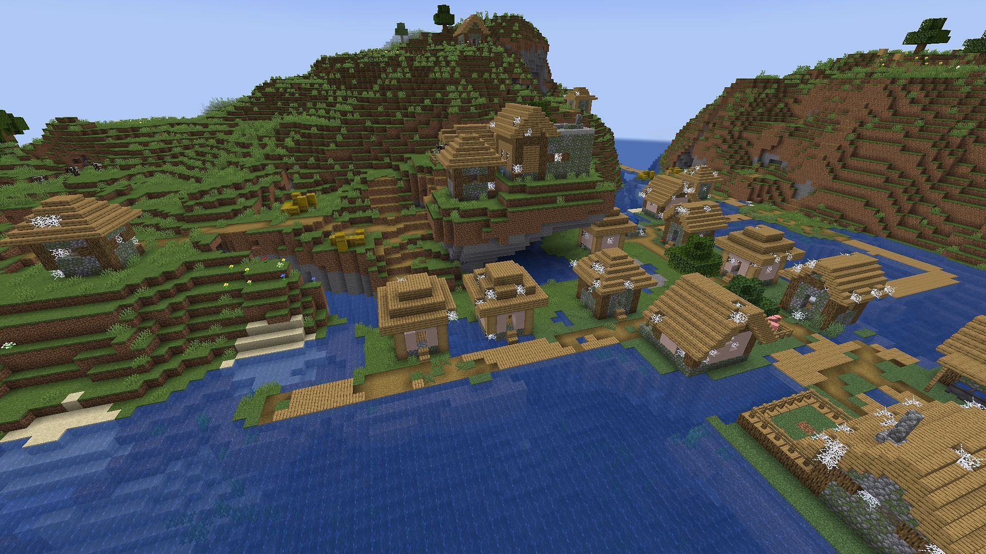 These amazing 1.21 seeds feature many villages (Image via Mojang)