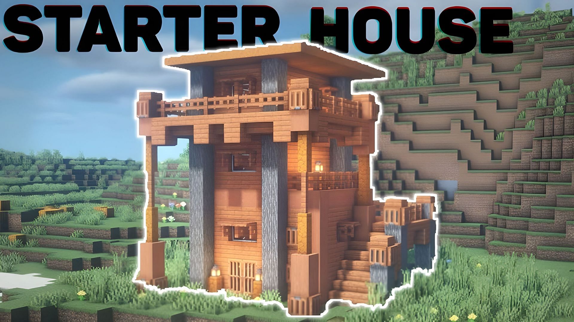 Easy Acacia House (Image via YouTube/Zachobuilds)