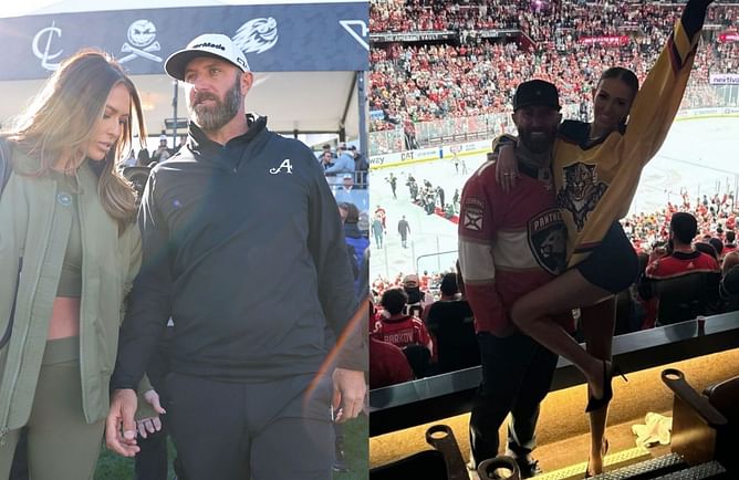 In pictures: Dustin Johnson and wife Paulina Gretzky show up in style at the Florida Panthers’ game