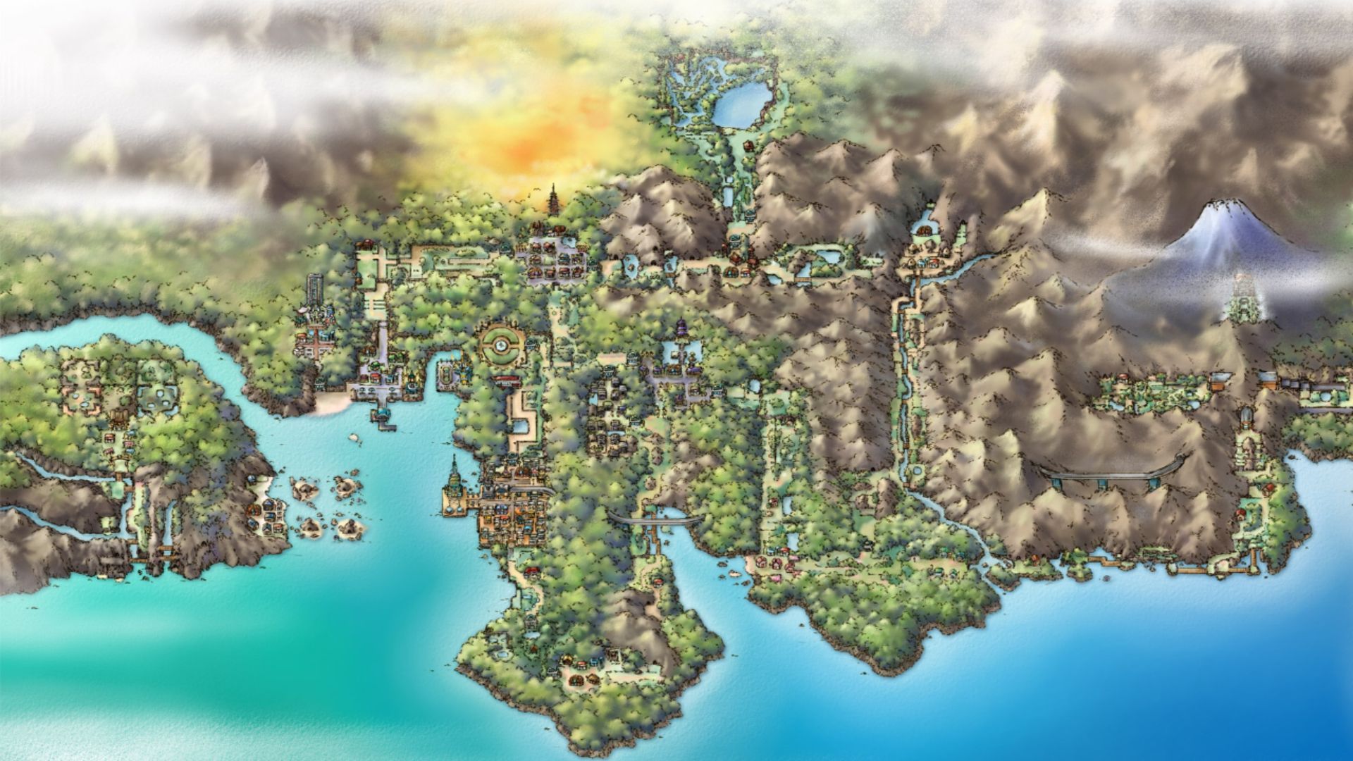 Johto region map (Image via TPC)