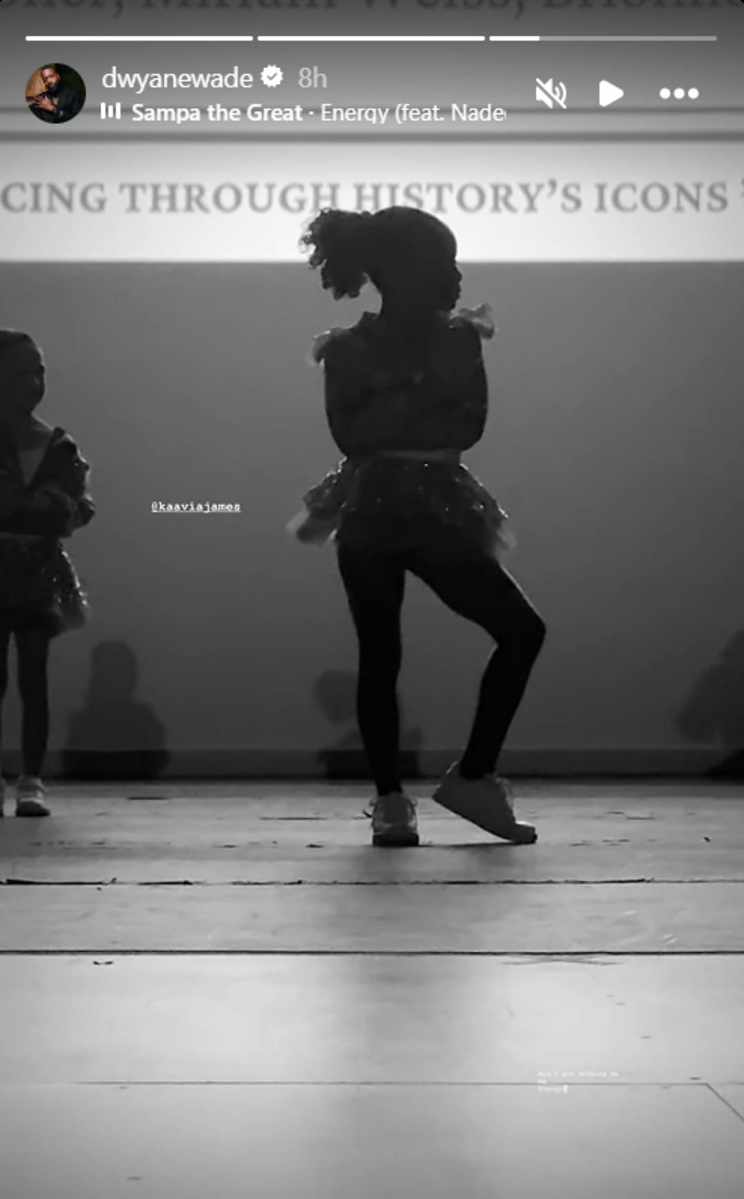 Kaavia James&#039; dance recital (Image: Wade&#039;s Instagram story)