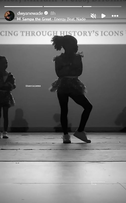 Kaavia James' dance recital (Image: Wade's Instagram story)