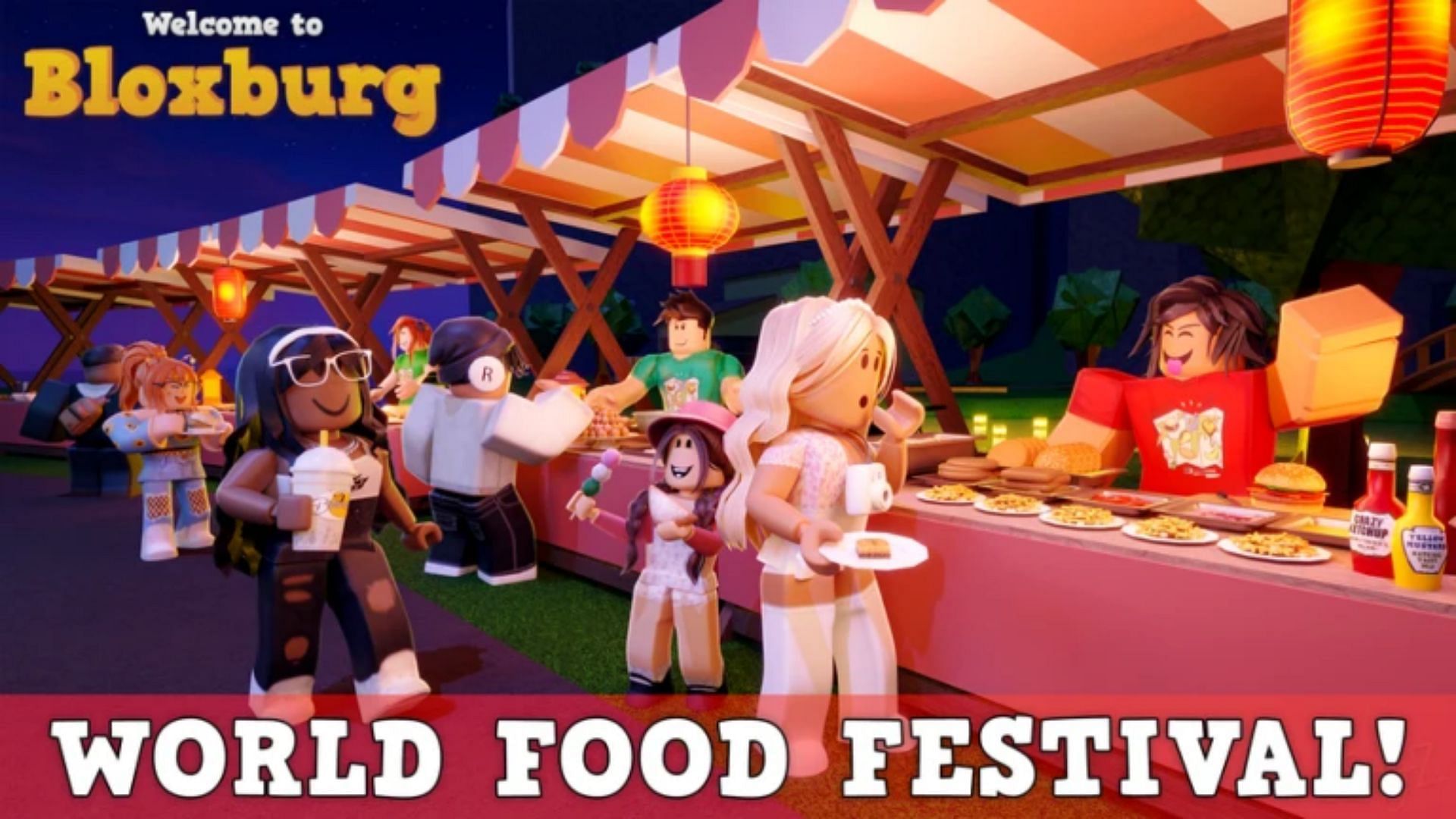 All food items at the Welcome to Bloxburg World Food Festival