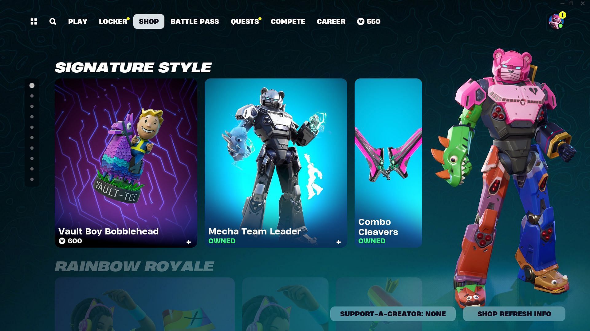 You can now purchase Mecha Team Leader skin in Fortnite (Image via Epic Games)
