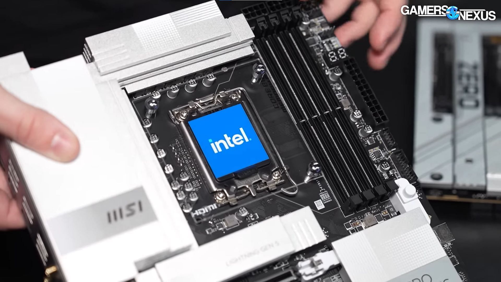 MSI Z890 motherboard (Image via Gamers Nexus/YouTube)