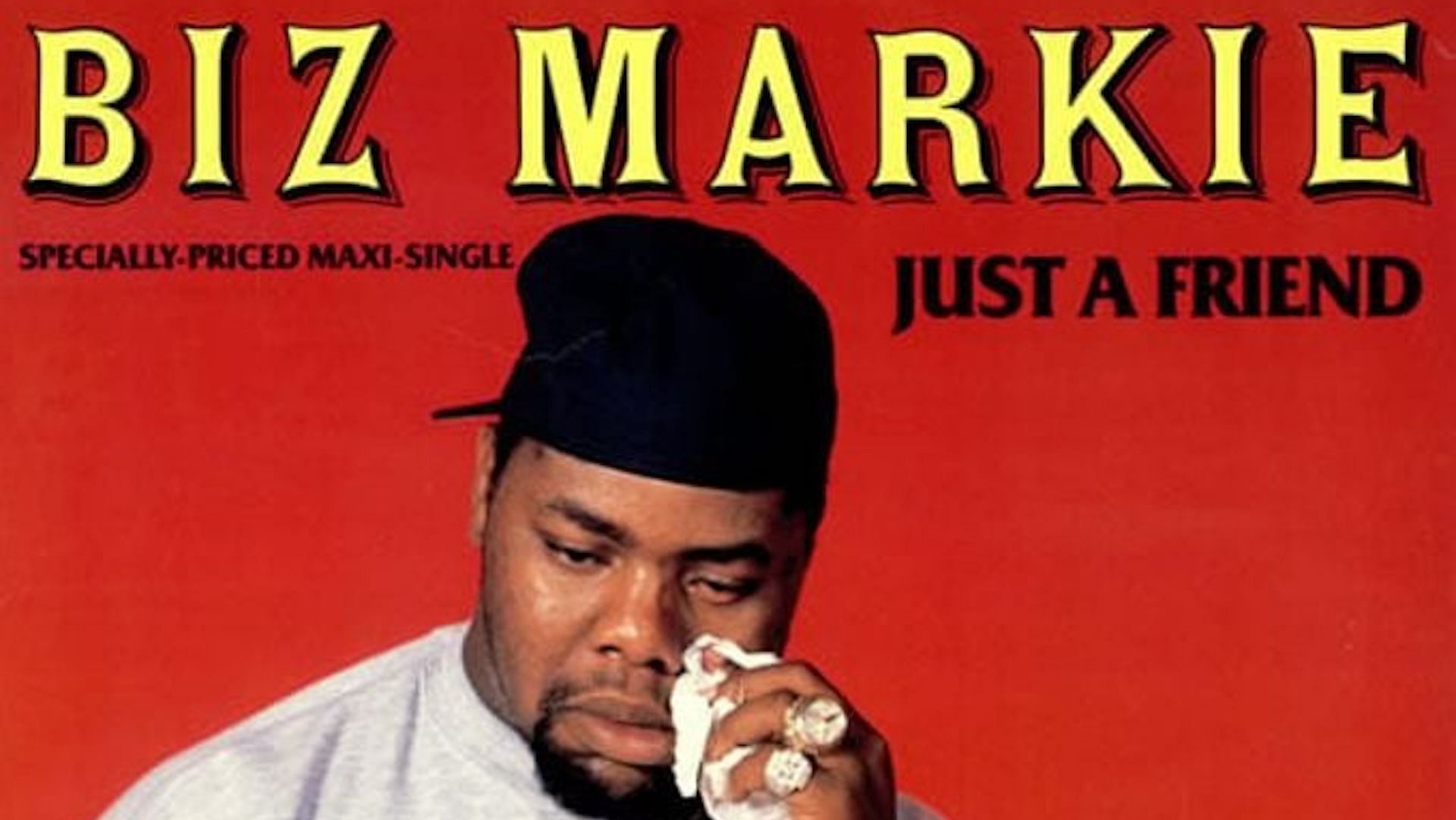 Biz Markie&#039;s official single cover art for &#039;Just A Friend&#039; (Image via genius.com)