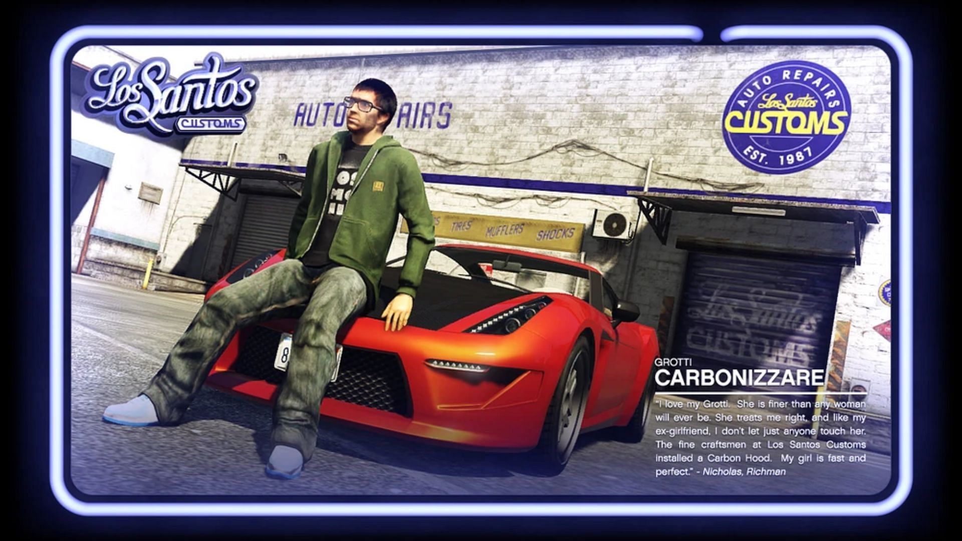 A promotional image for the Grotti Carbonizzare (Image via Rockstar Games)