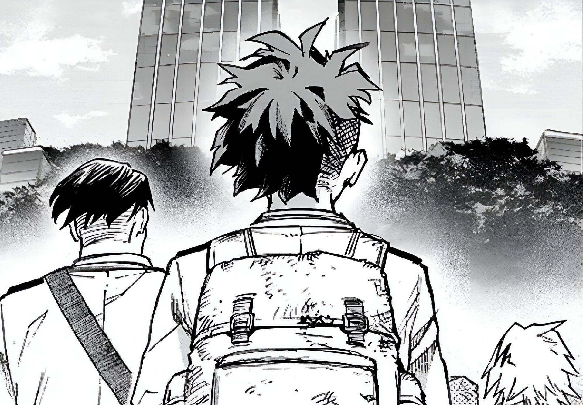 Iida, Deku, and Kaminari as seen in the manga (Image via Shueisha)