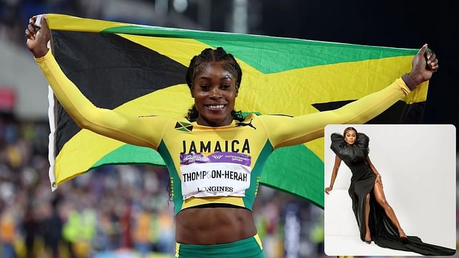 Olympic champion Elaine Thompson-Herah stuns in sleek dress as she celebrates birthday after confirming Paris Olympics absence