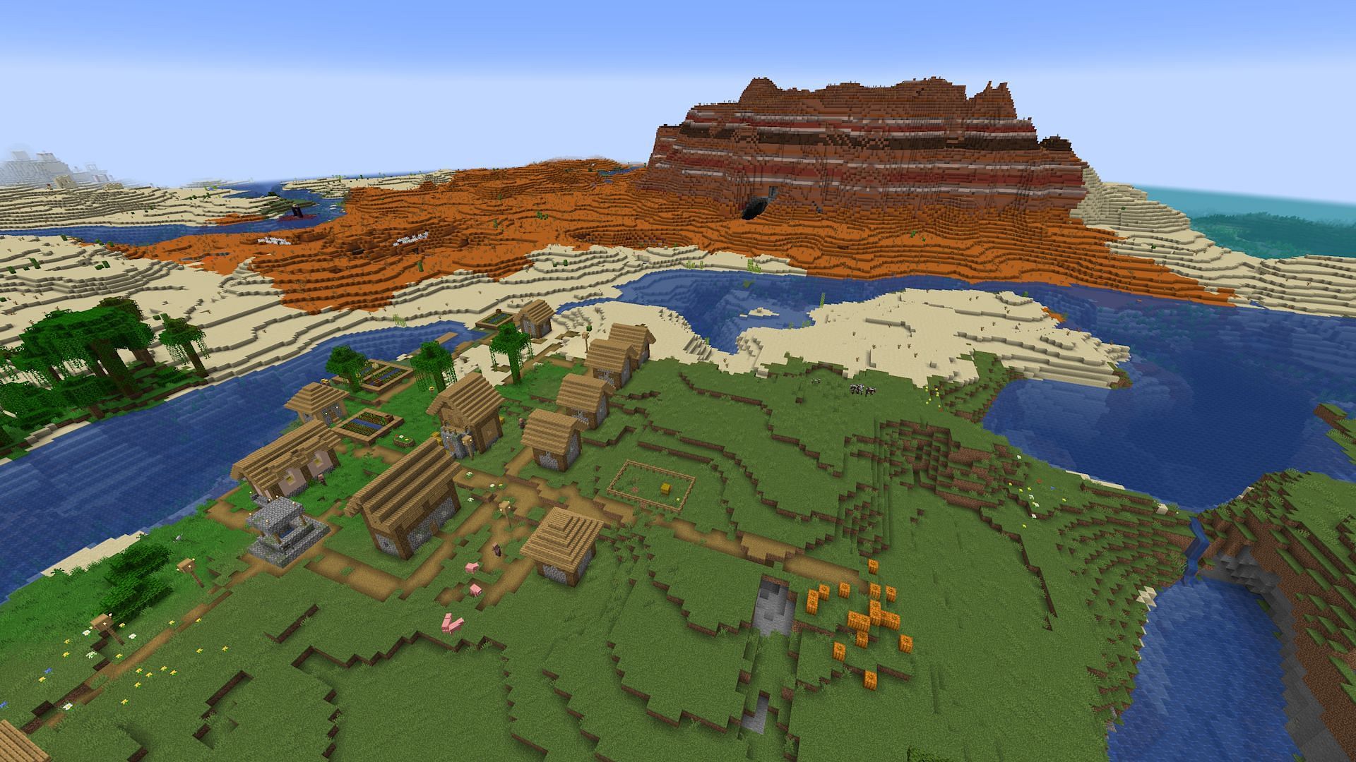 Villages are also the best place to test trading changes in Bedrock Edition (Image via Mojang)