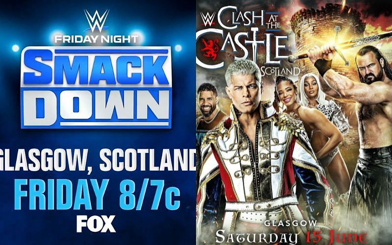 What will happen on WWE SmackDown before Clash at the Castle in Glasgow, Scotland?
