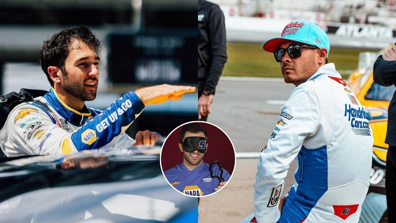 Hendrick Motorsports drivers (L) Chase Elliott and (R) Kyle Larson participated in a guess-the-track challenge (Picture Credits - Instagram)