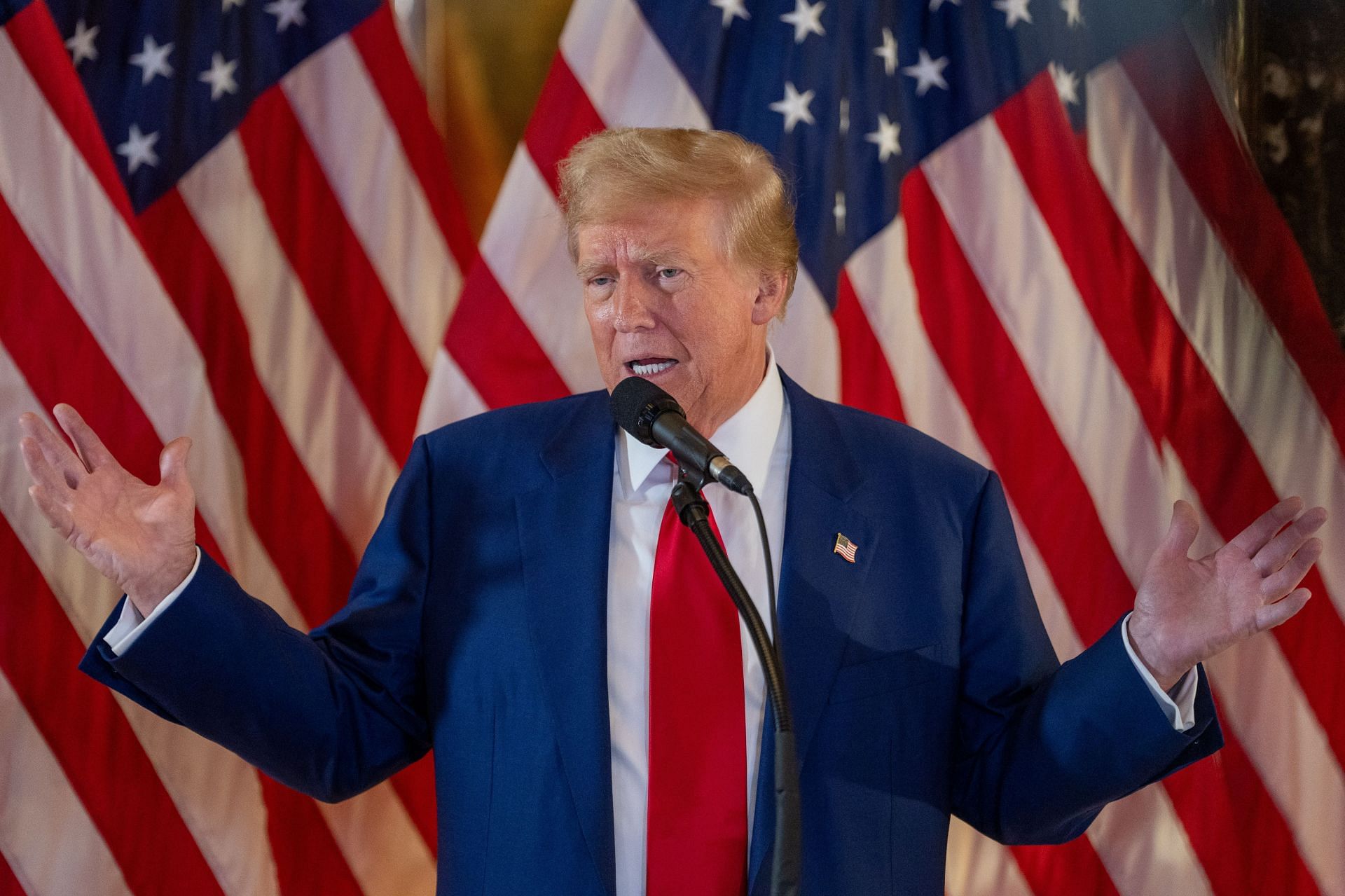 President Trump Holds A Press Conference At Trump Tower Day After Guilty Verdict