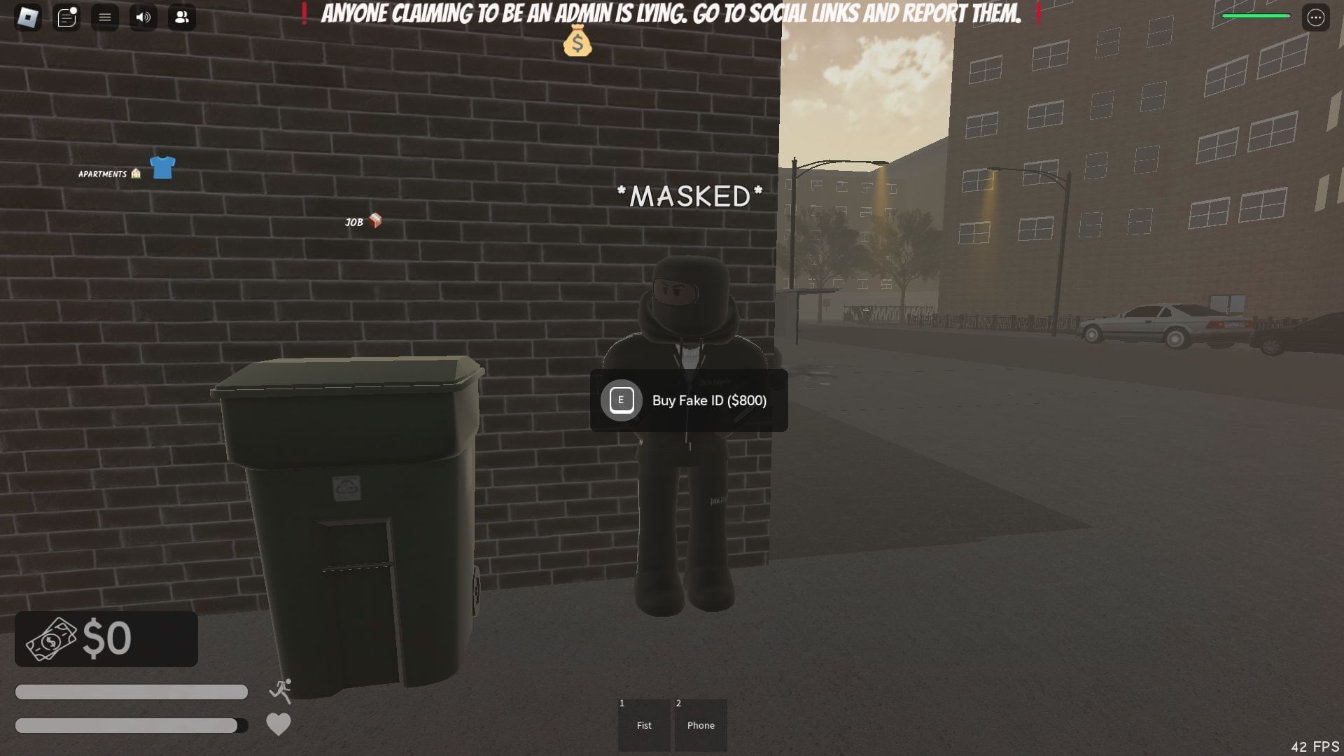 The Masked dealer (Image via Roblox)