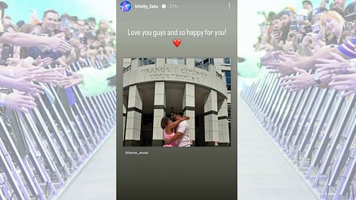 Naomi congratulated Lance Anoa'i on his nuptials