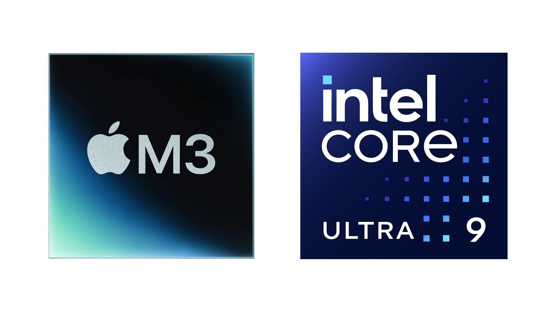 Apple M3 vs Intel Core Ultra comparison (Image via Apple, Intel)