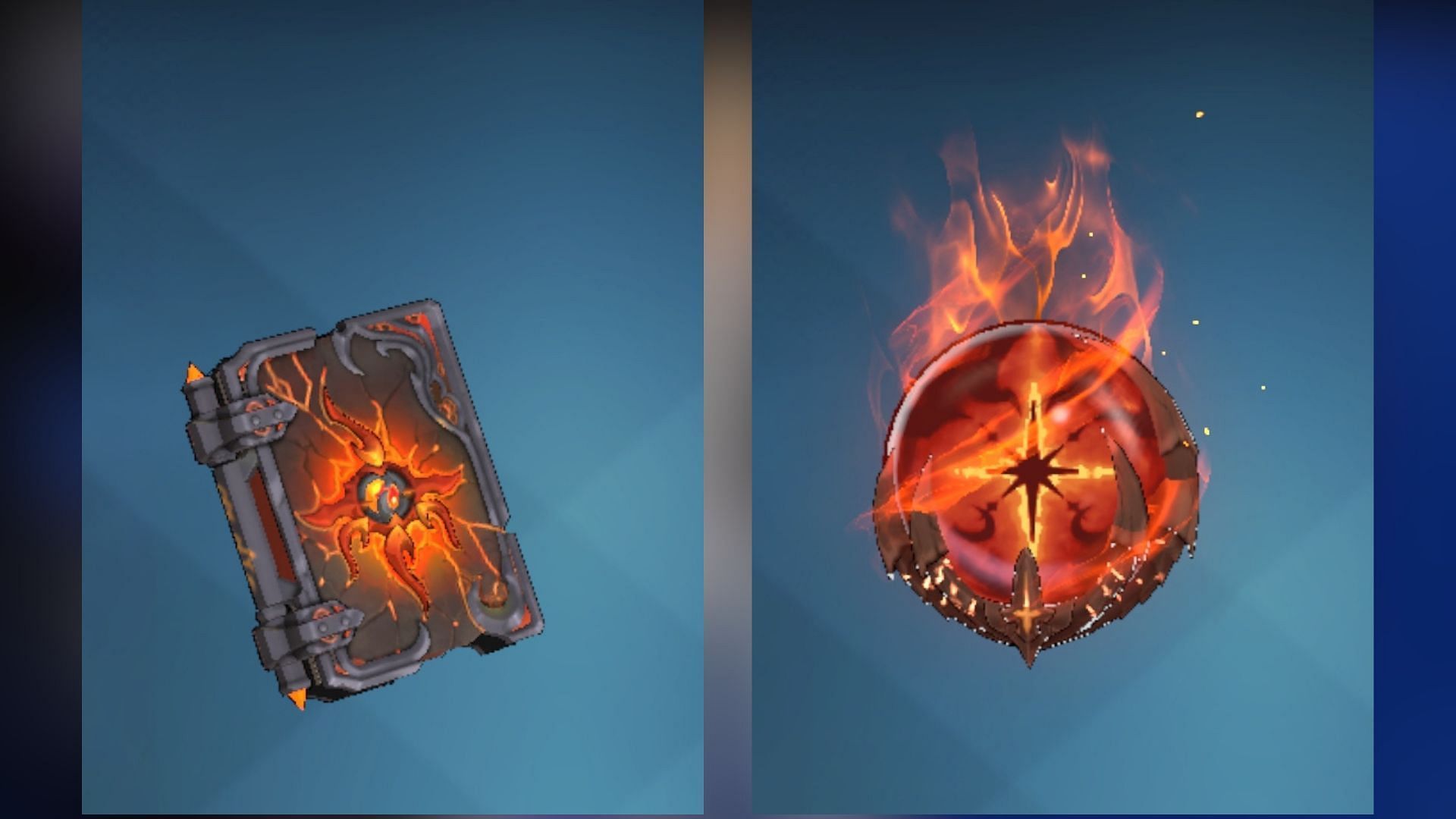 Orb of Avarice and Ancient Demon&#039;s Grimoire is the best weapon combos for Sung Jinwoo against bosses weak to the Fire element. (Image via Netmarble)