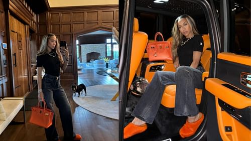 Jilly Anais shows off her Birkin bag. (Photos via Anais' IG)