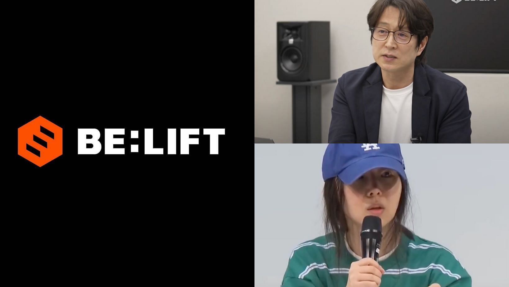 BELIFT LAB under fire for naming BTS, BLACKPINK, &amp; other K-pop groups in attempts to clear ILLIT of plagiarism accusations. (Images via Instagram/@beliftlab and YouTube/BELIFT LAB Announcement)