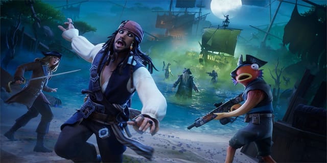Fortnite leaks showcase Pirates of the Caribbean skins, Ghost Ship, and POI