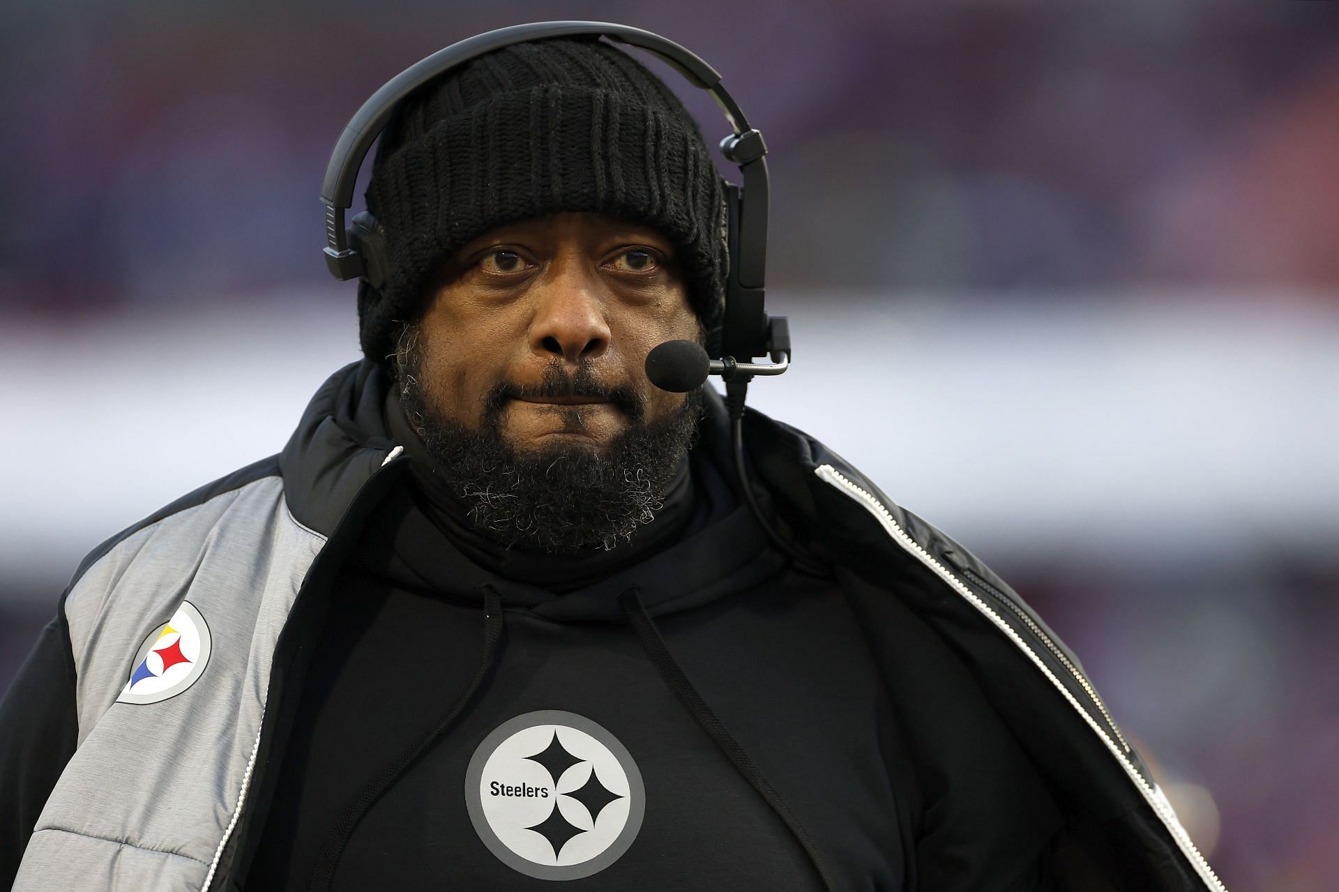 Mike Tomlin during AFC Wild Card Playoffs - Pittsburgh Steelers v Buffalo Bills