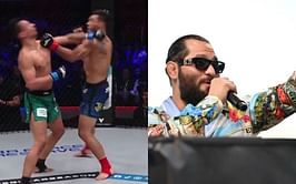 Jorge Masvidal reacts to Brahyan Zurcher's violent one-punch knockout win at PFL Salt Lake City