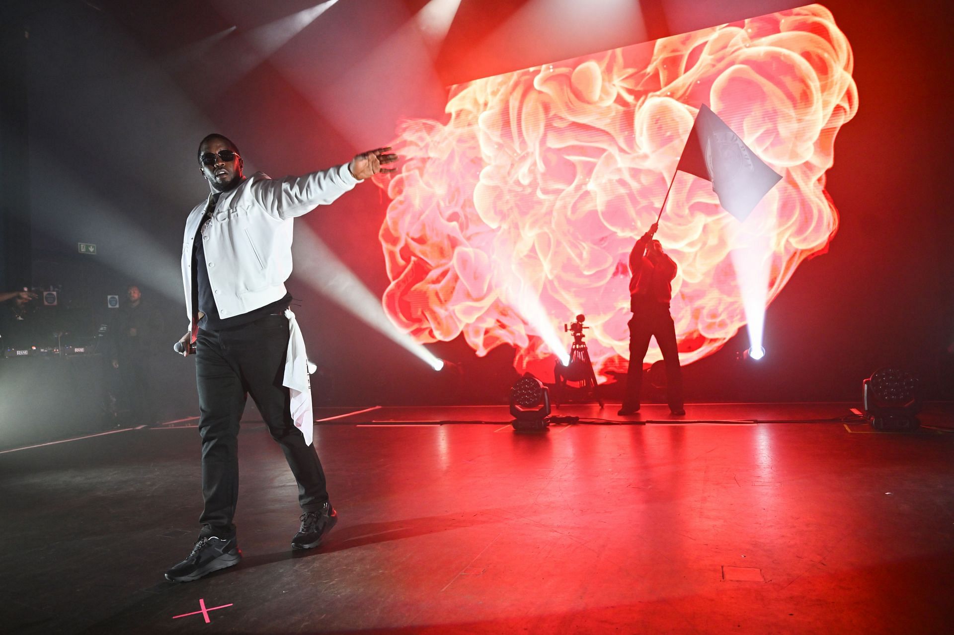 Giggs And Diddy Perform At O2 Shepherd