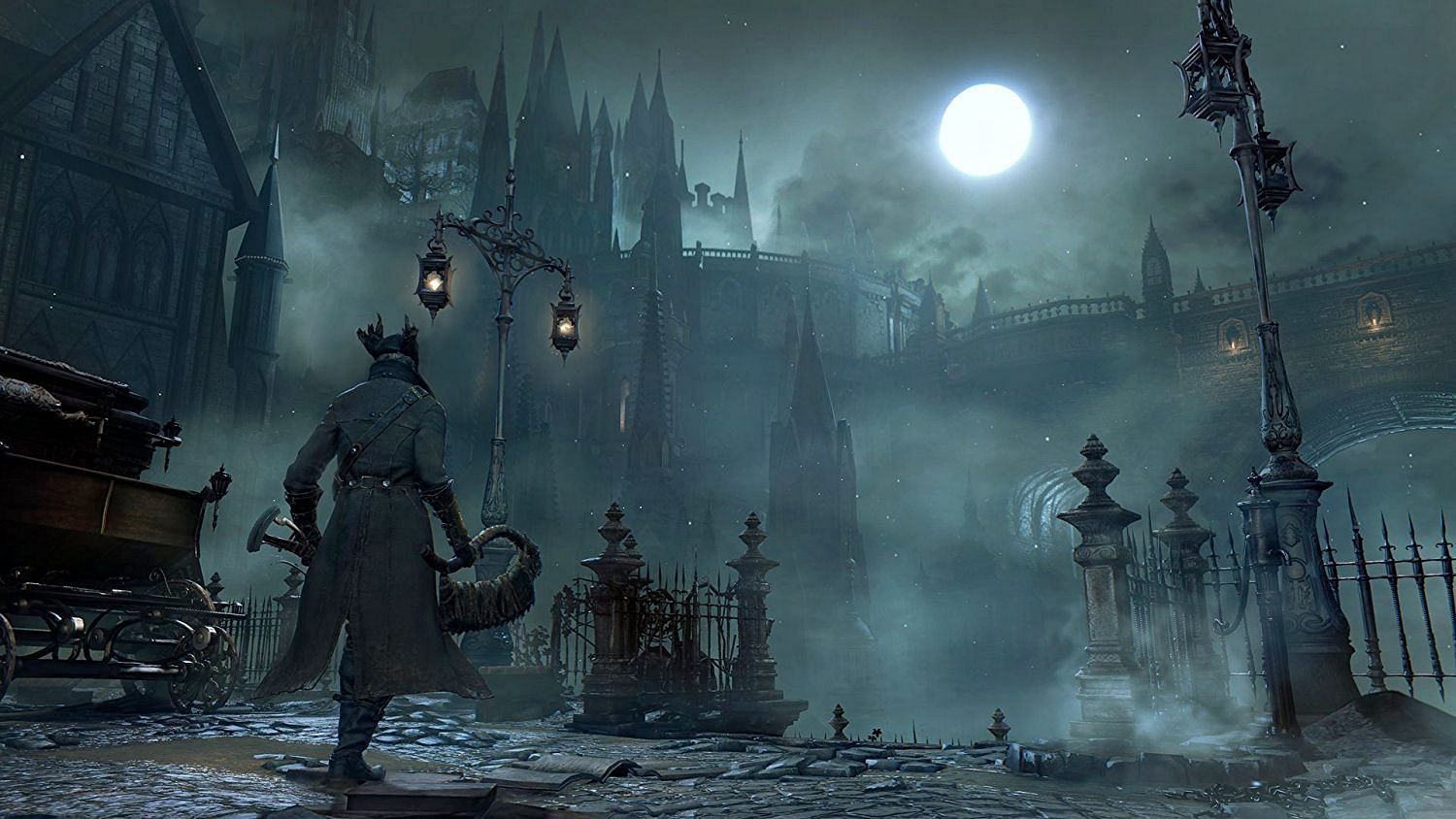 The dark streets of Bloodborne (Image via Sony Interactive Entertainment)
