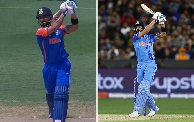 [Watch] Virat Kohli recreates his 'shot of the century' off Naveen-ul-Haq's bowling in IND vs AFG T20 World Cup Super 8 match