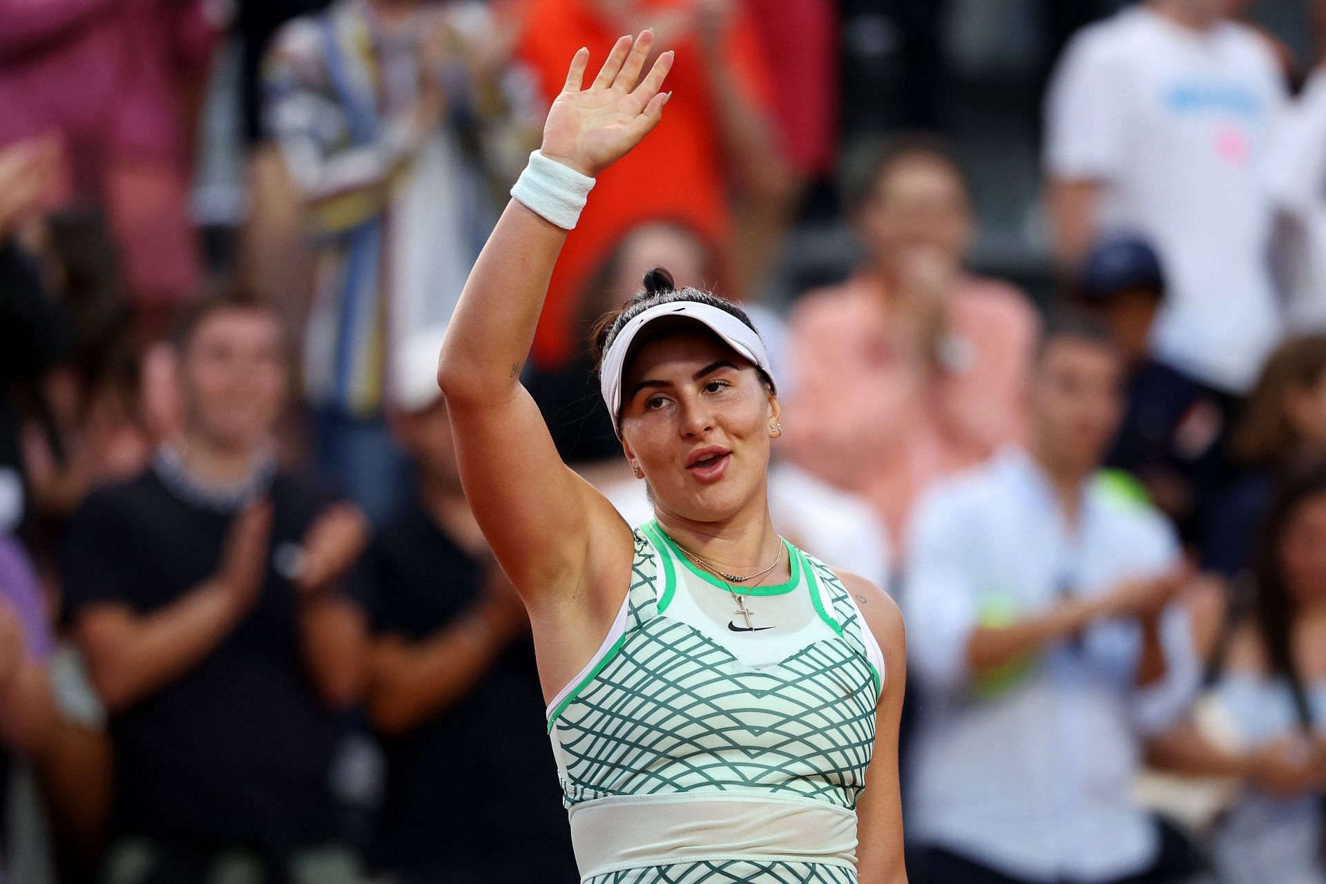 Bianca Andreescu at the 2023 French Open (Image via Getty)