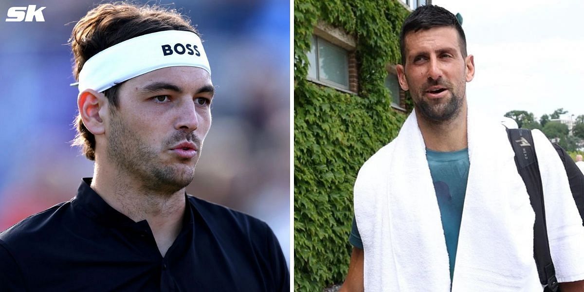 Taylor Fritz (L) and Novak Djokovic. (Photos: Getty)