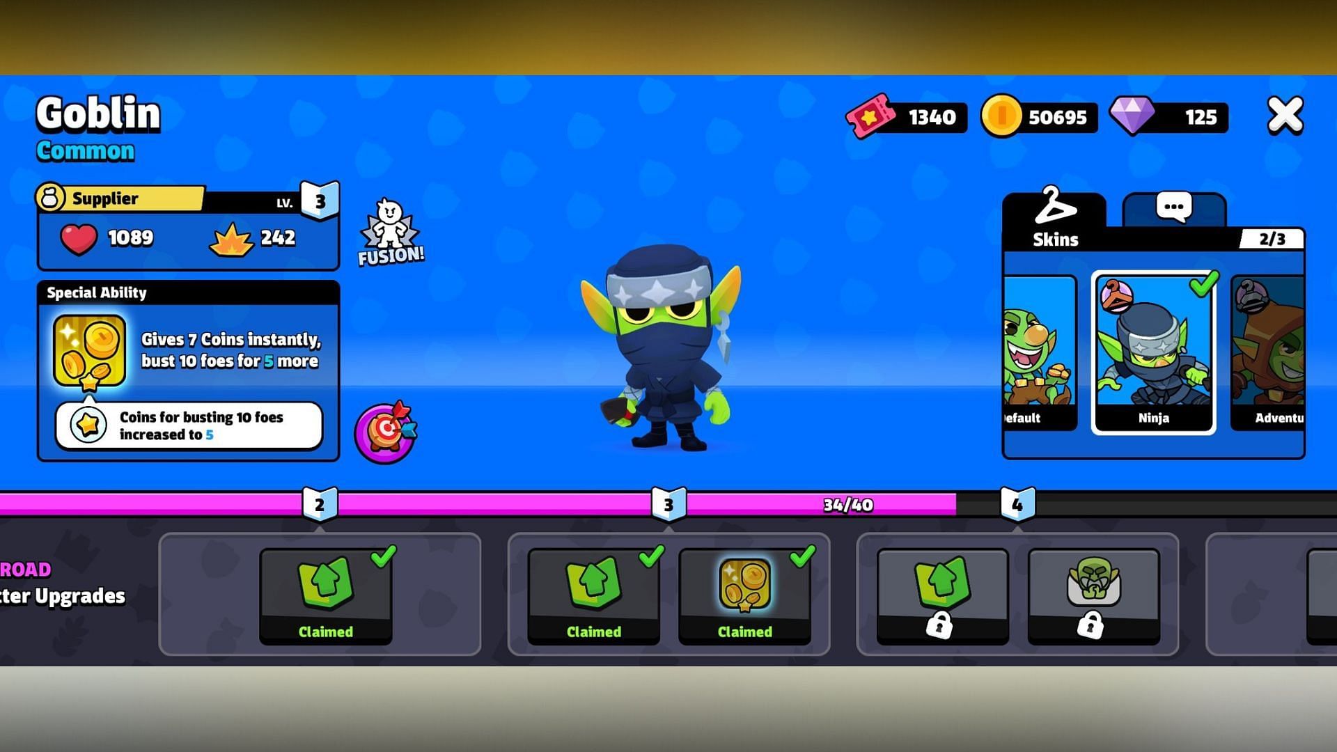 Ninja skin Goblin in Squad Busters (Image via SuperCell)