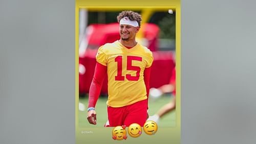 Patrick Mahomes charms wife Brittany Mahomes as QB begins Chiefs minicamp (Image Source: Brittany Mahomes/Instagram)