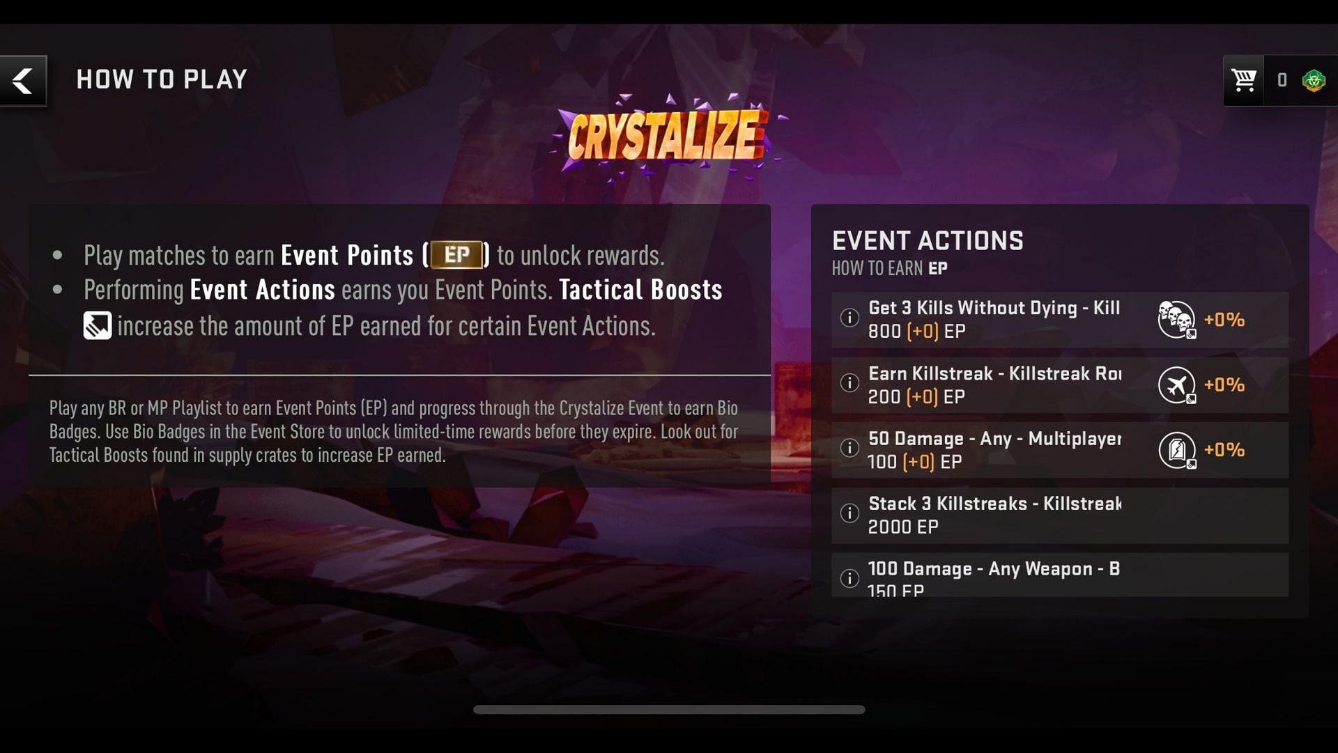 How to earn Event Points during the Crystalize event (Image via Activision)