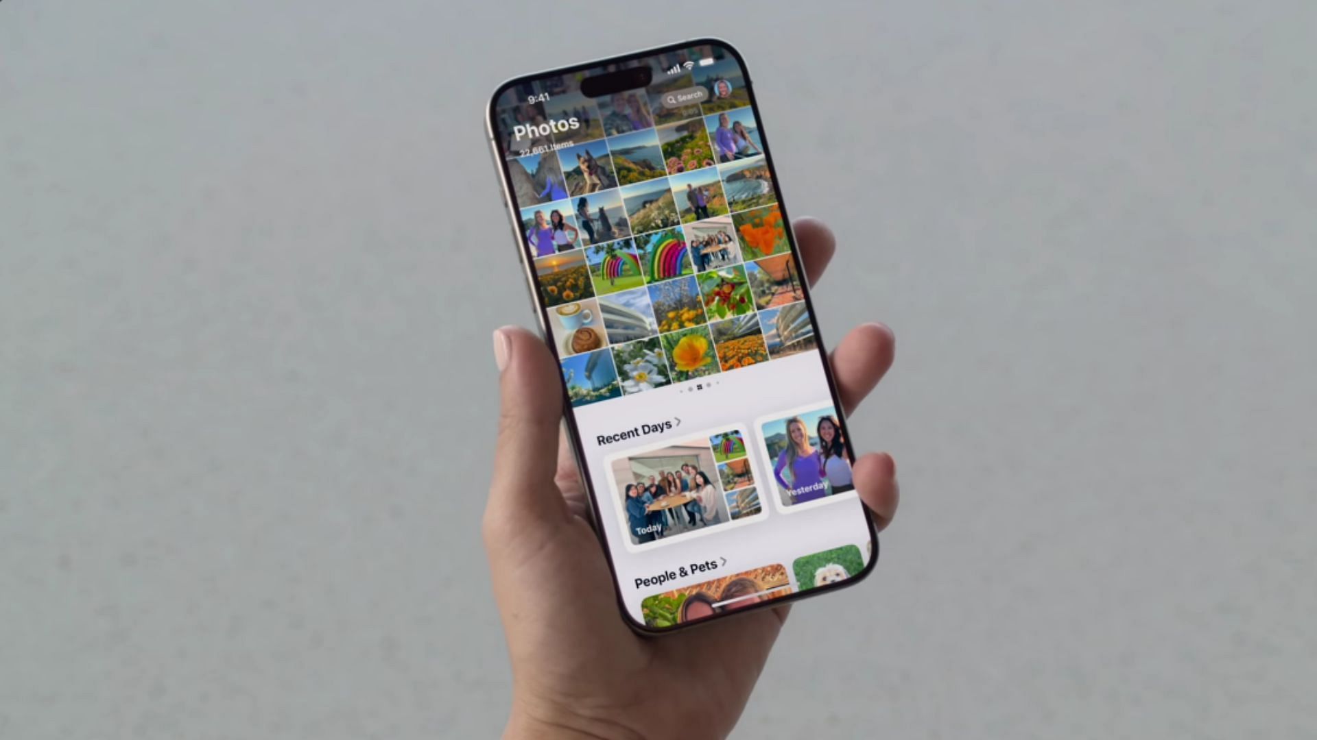 The Photos app gets a big redesign with iOS 18 (Image via Apple)