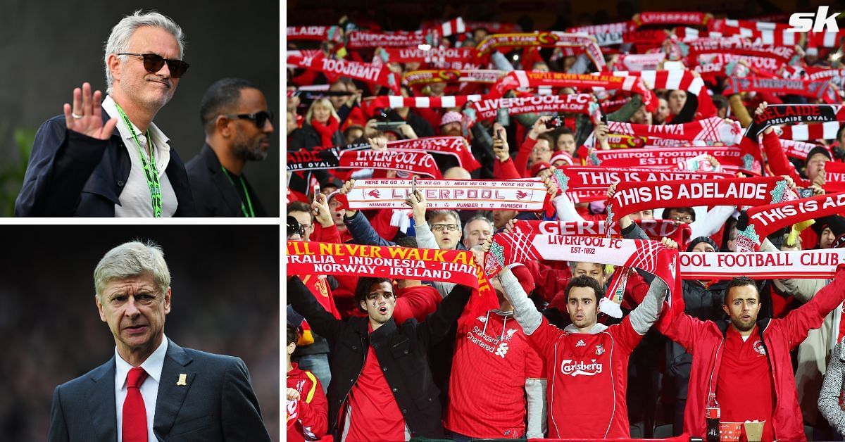 &ldquo;This is more beautiful than what we can say!&rdquo; - Jose Mourinho and Arsene Wenger salute Liverpool fans before Champions League final