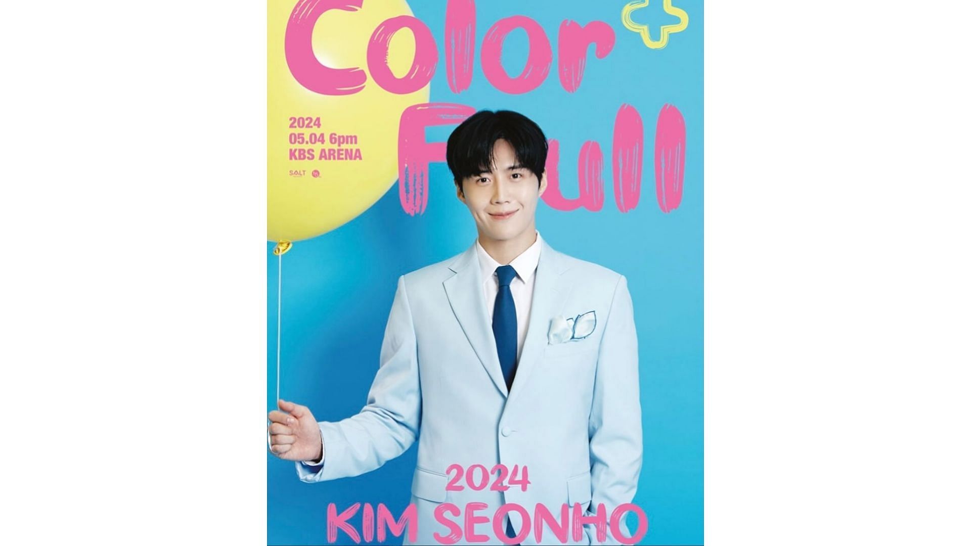 Kim Seon-ho&#039;s poster for Color+Full tour (Image via Instagram/seonho__kim)