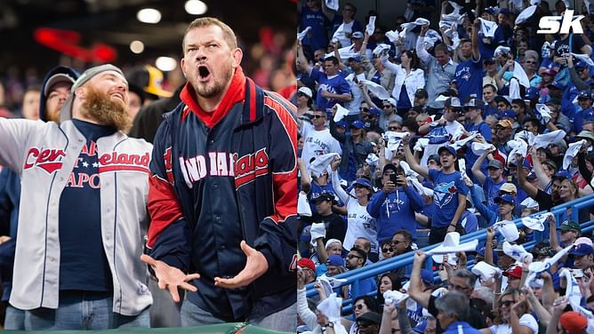 WATCH: Couples brawl erupts in the stands in Friday night clash between Guardians and Blue Jays