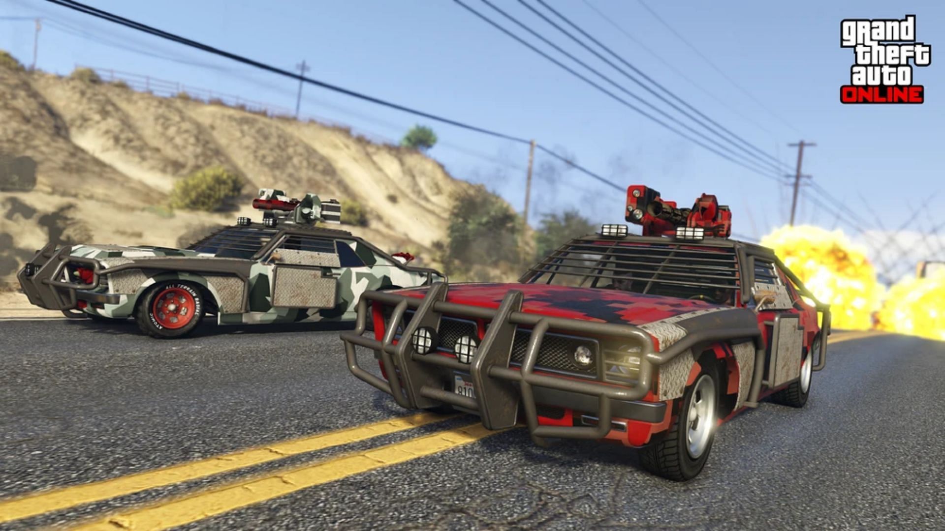 Two fully upgraded Weaponized Tampas in Grand Theft Auto Online (Image via Rockstar Games)