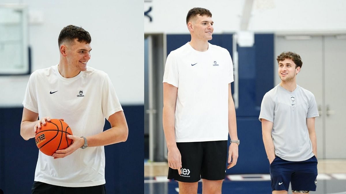 UConn star Donovan Clingan and Dan Hurley