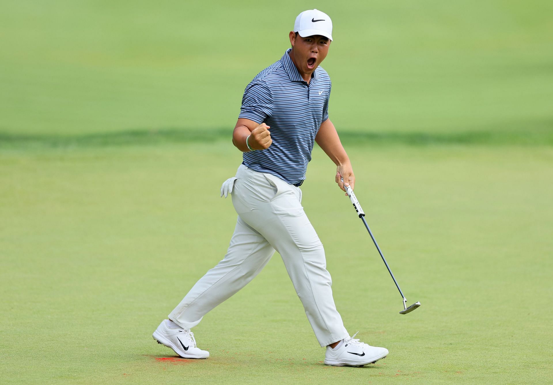 Tom Kim nearly won the Travelers Championship