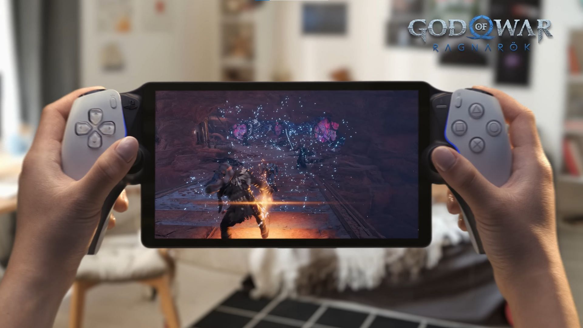 The GOW Ragnarok is running on the PlayStation Portal (Image via Sony)