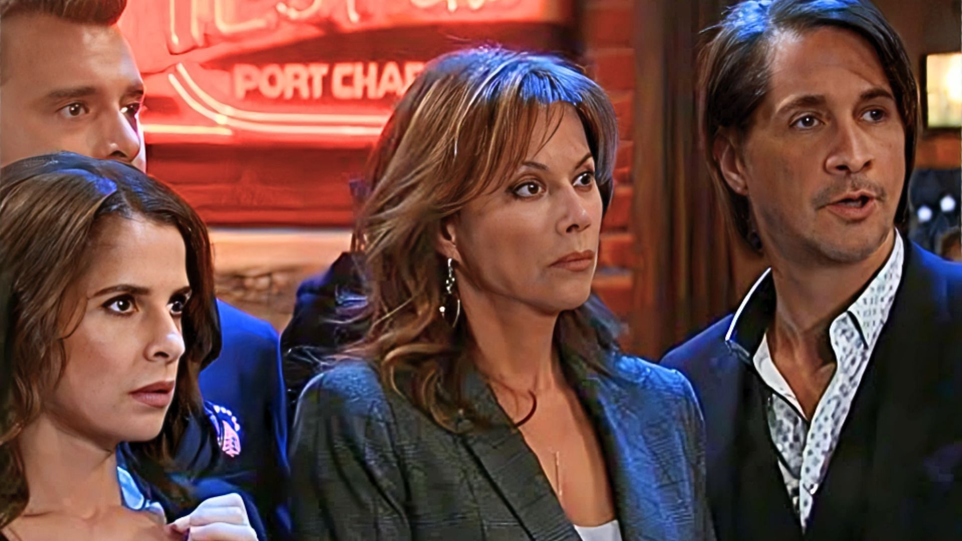 Leslie Charleson, Michael Easton, and Kelly Monaco in General Hospital (Image via ABC)