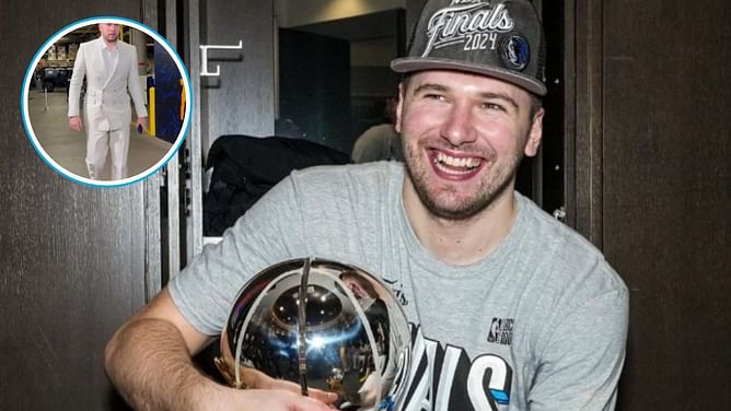 Luka Doncic lavishly arrives in $250k beast and all-white suit ahead of Game 3 NBA Finals showdown vs. Celtics