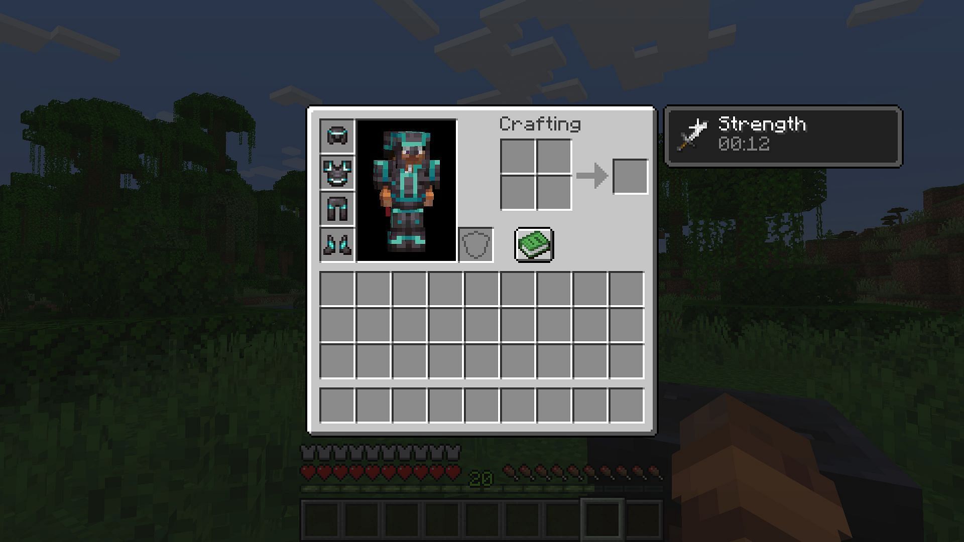 Bolt armor trim giving the strength effect (Image via Mojang)