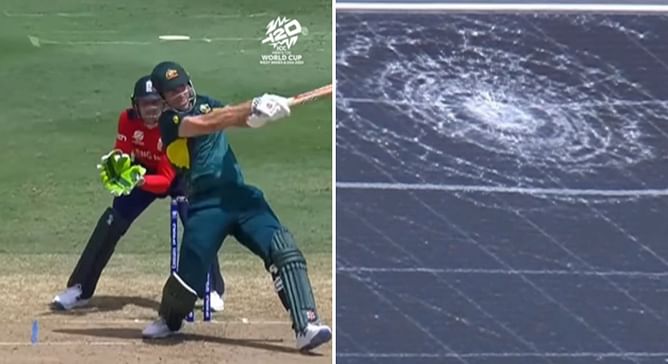 [Watch] Mitchell Marsh shatters solar panel on stadium’s roof with out-of-ground six in AUS vs ENG T20 World Cup clash