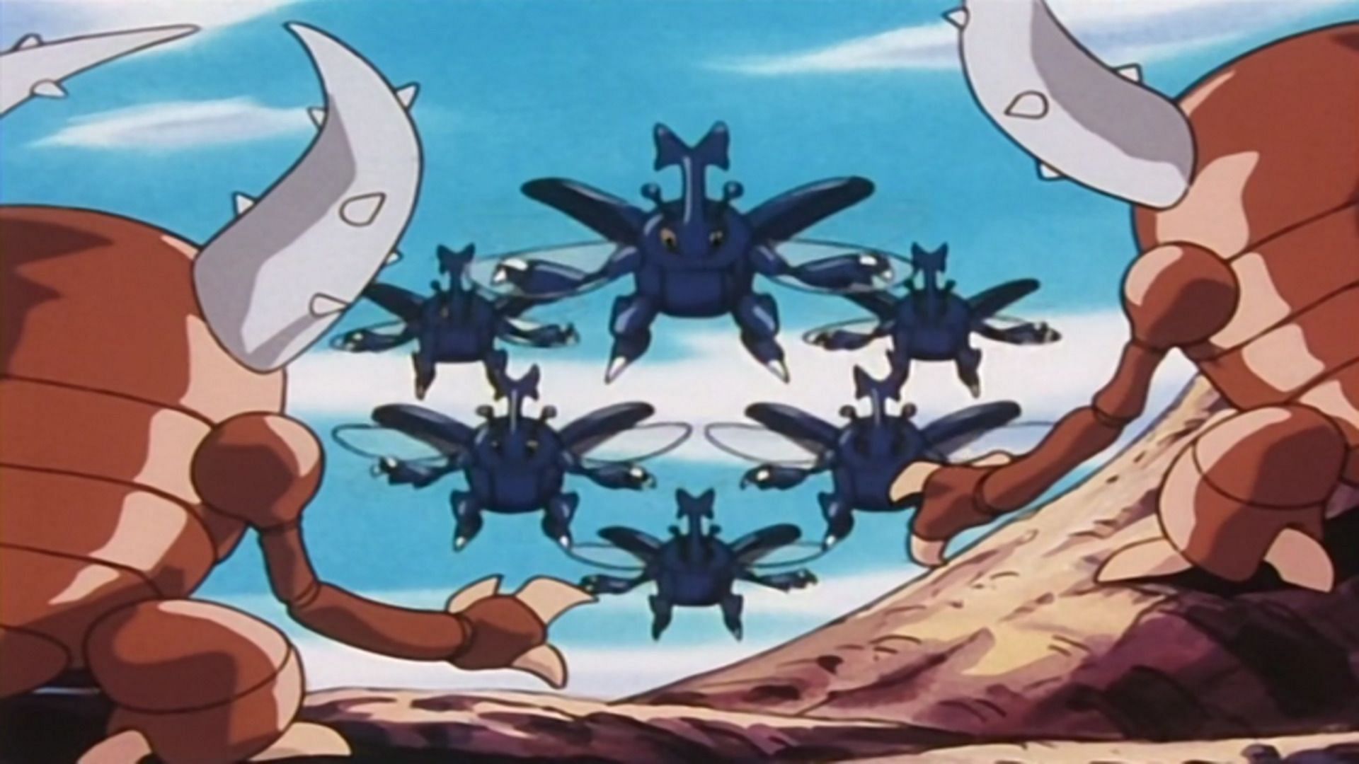 This episode introduced anime fans to Heracross, a new Bug-type from the Johto region (Image via The Pokemon Company)
