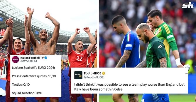 “Worst title defense in history” “Should’ve let Croatia through” - X reacts as Italy crash out of Euro 2024 after 2-0 loss to Switzerland