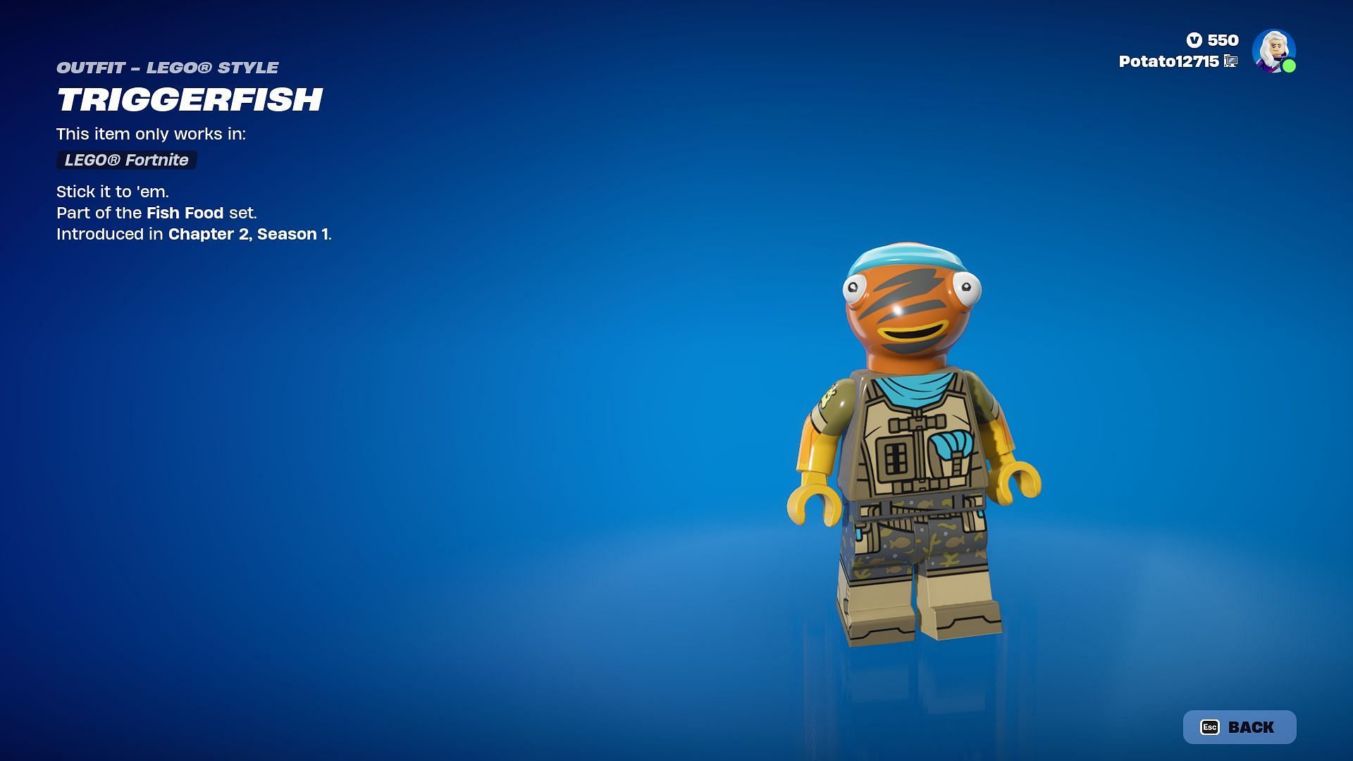 You can purchase the Triggerfish skin individually (Image via Epic Games)