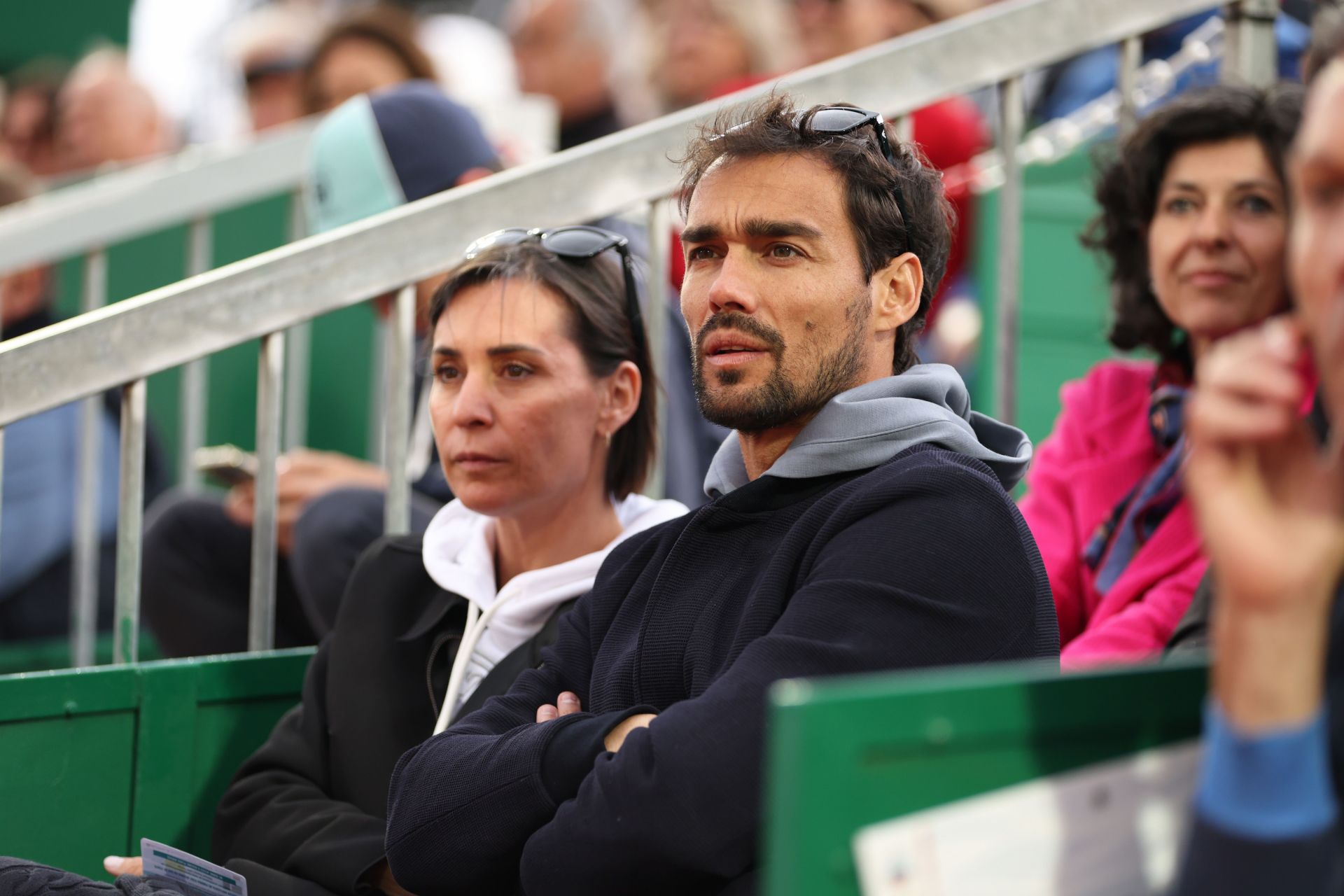 Fabio Fognini (right) and Flavia Pennetta